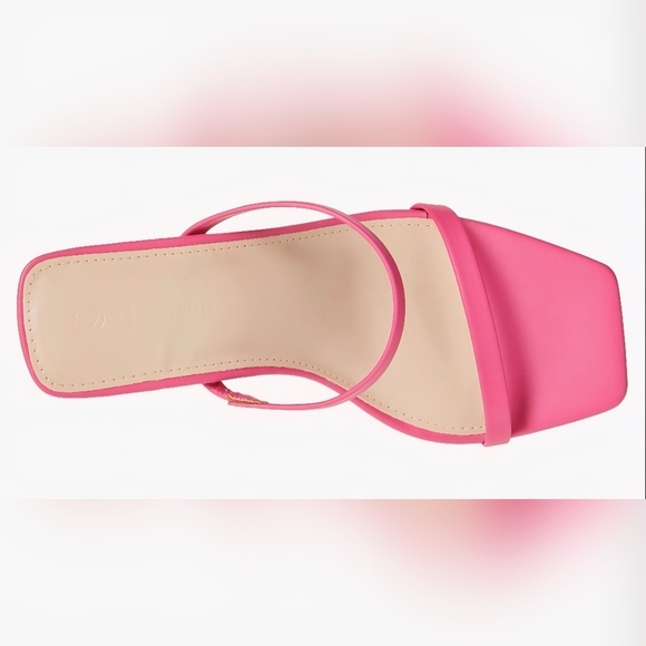 The Drop Avery Square Toe Two Strap High Heeled Sandal #780 - Picture 9 of 16